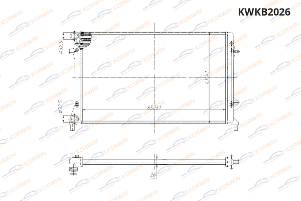 радиатор охлаждения двигателя korwin kwkb2026 оптом от производителя по низким ценам